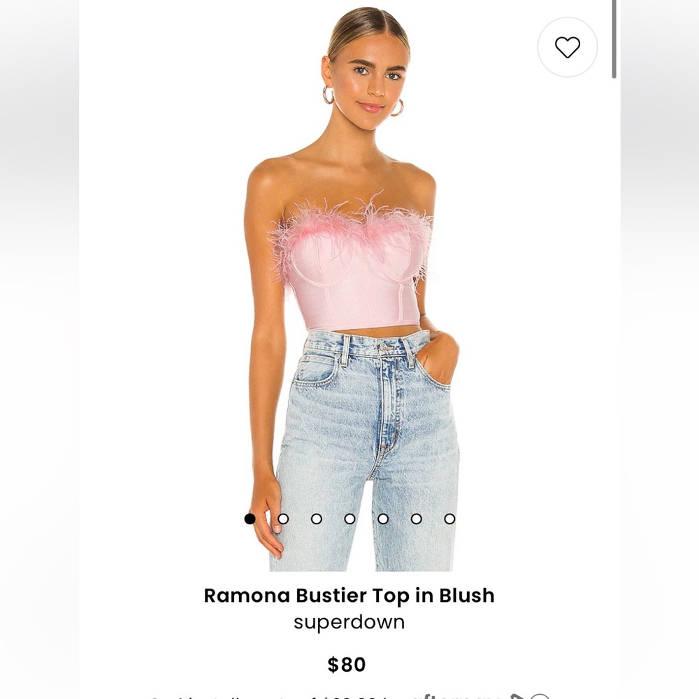 Superdown Ramona bustier top in blush